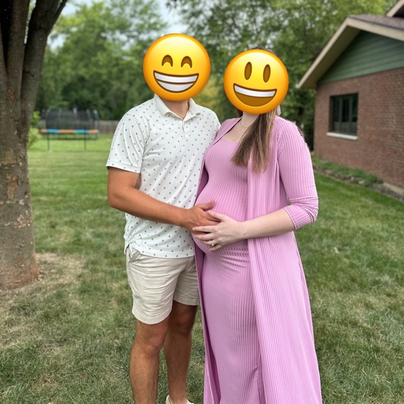 Canvas Maternity Maxi Dress - Picture 4 of 6